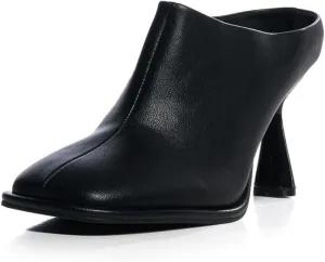 FOWT Women Graceful Closed Square Toe Slip On Mules High Heel Backless Summer Casual Dress Slipper Shoes Size 4-16 US