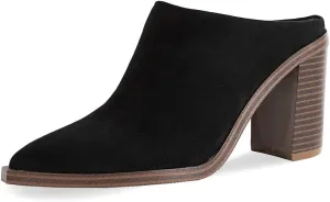 FOWT Women Pointed Toe Slip On Mules Stacked Block High Heel Sandal Comfortable Daily Party Nightclub Proms Shoes Size 4-16 US