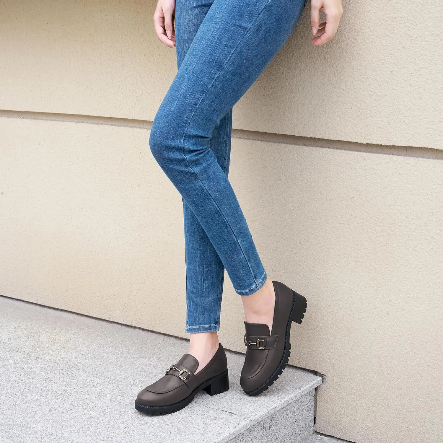 FUDYNMALC Platform Loafers for Women Dress: Casual Comfortable Slip On Chunky Shoes 2025 Walking Penny Footwear for Work Business