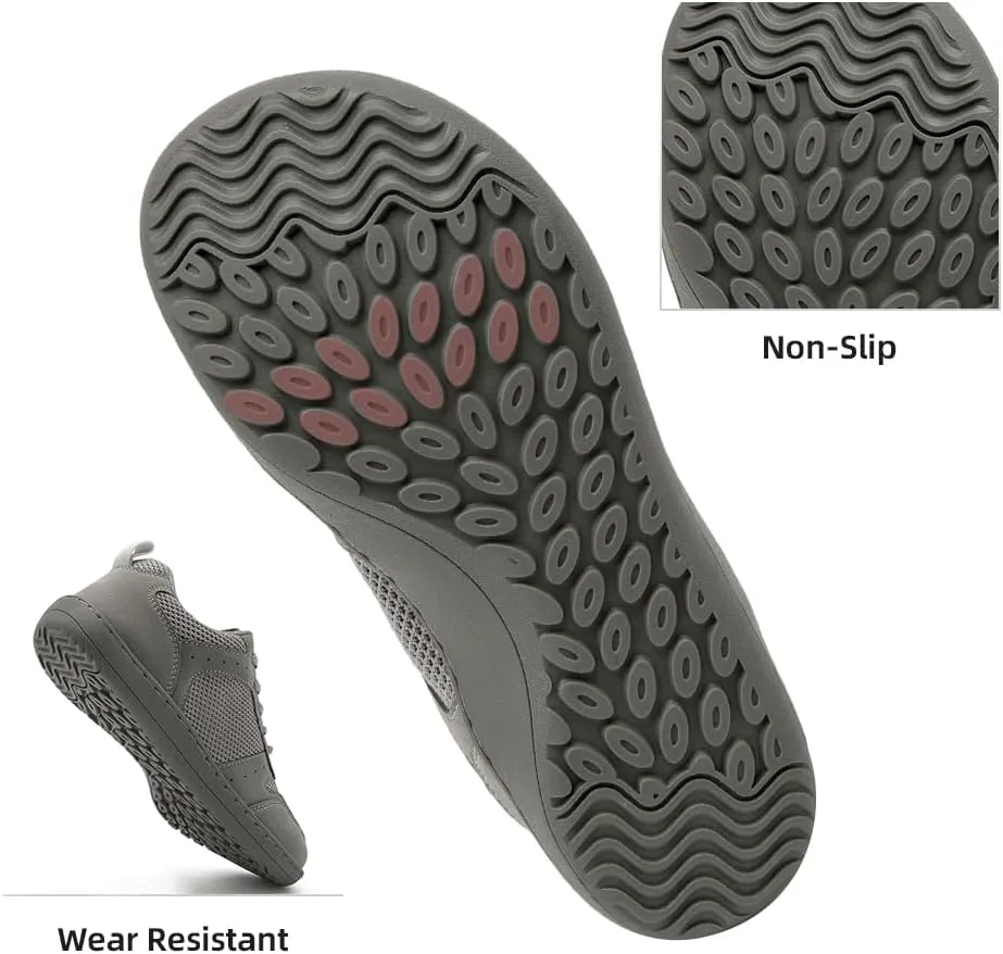FUJEAK Barefoot Shoes Women Sneakers Walking Wide Toe Box Shoes Women Minimalist Zero Drop Shoe Breathable Fashion Sneakers Width Casual