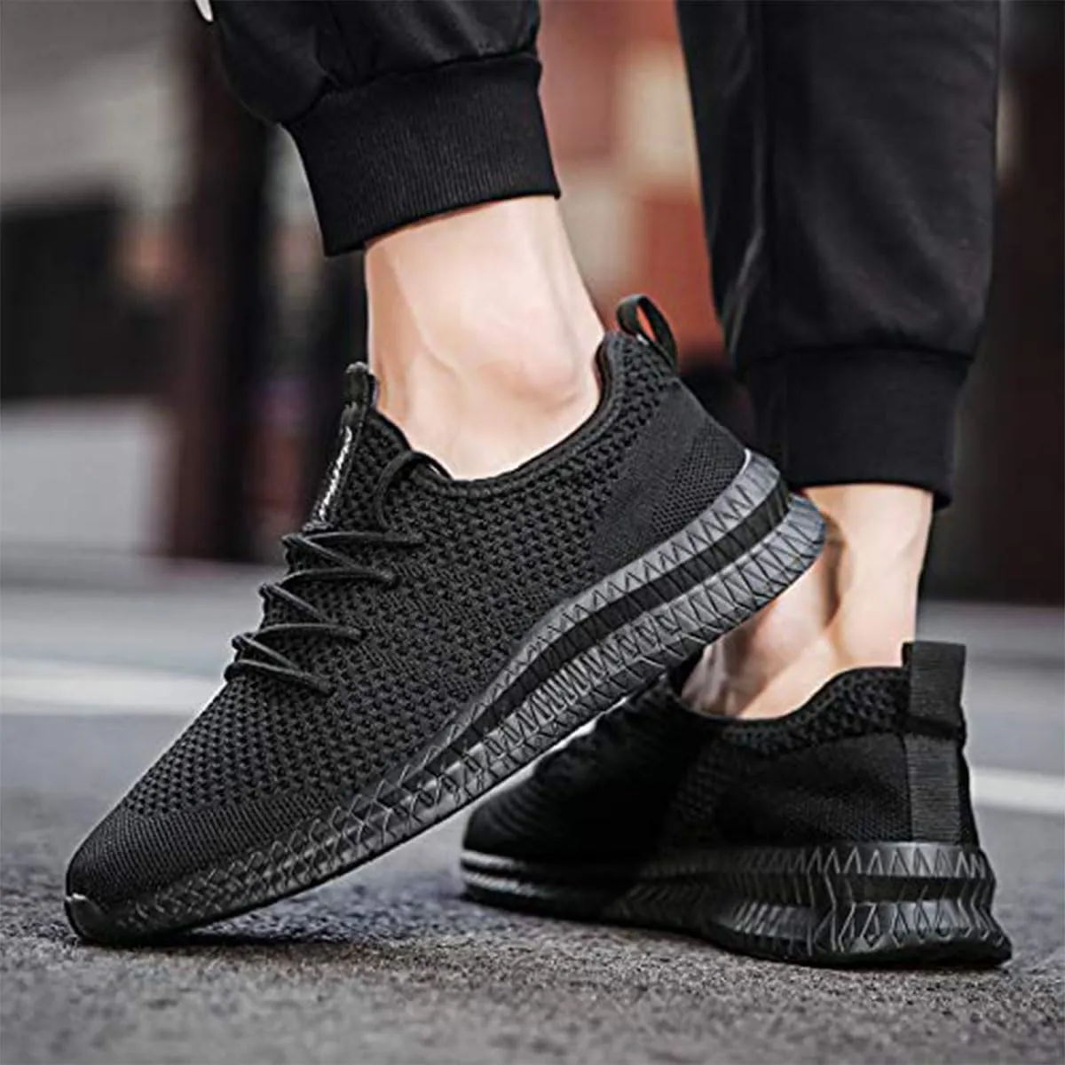 FUJEAK Men Running Shoes Men Casual Breathable Walking Shoes Sport Athletic Sneakers Gym Tennis Slip On Comfortable Lightweight Shoes