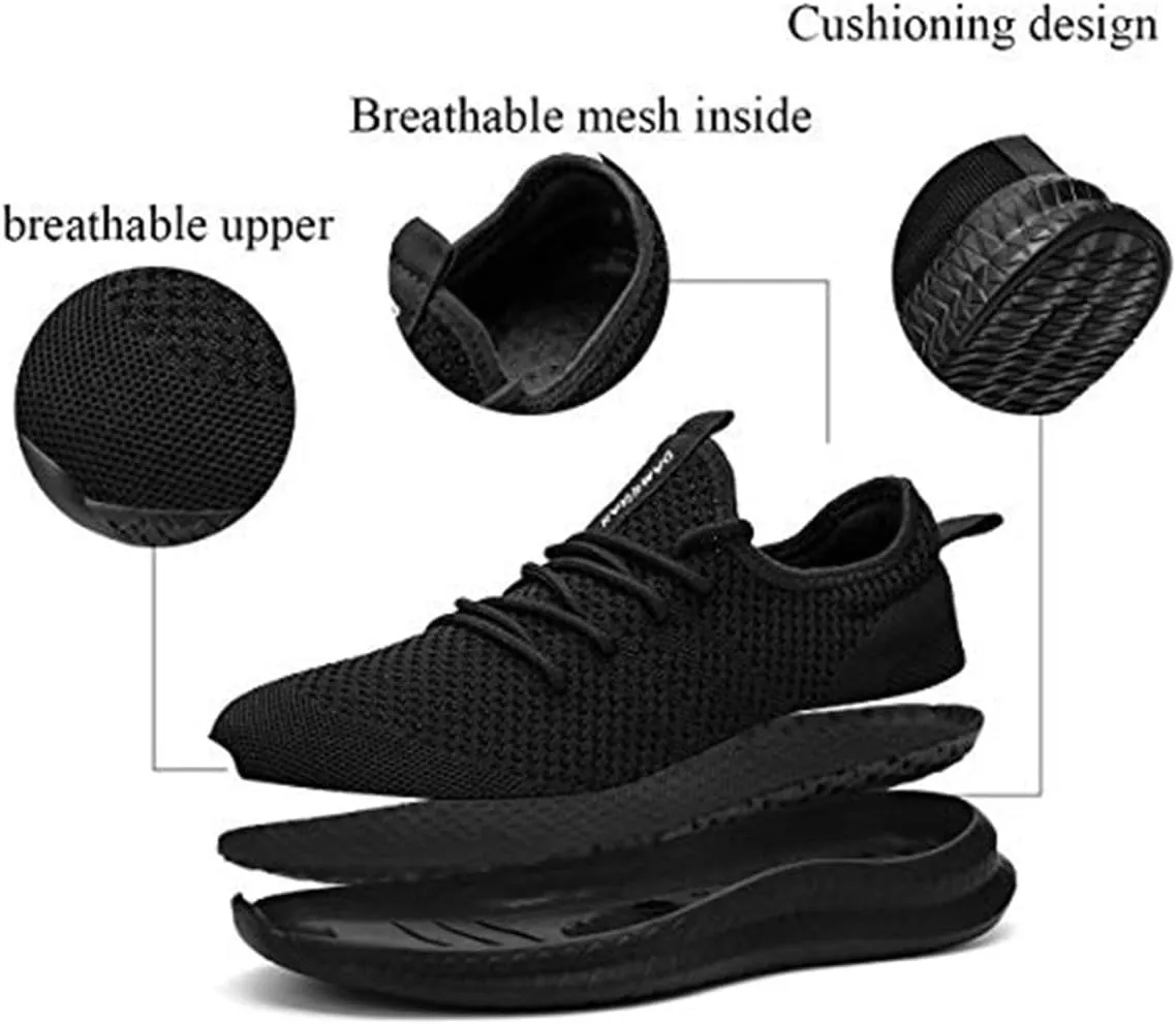FUJEAK Men Running Shoes Men Casual Breathable Walking Shoes Sport Athletic Sneakers Gym Tennis Slip On Comfortable Lightweight Shoes