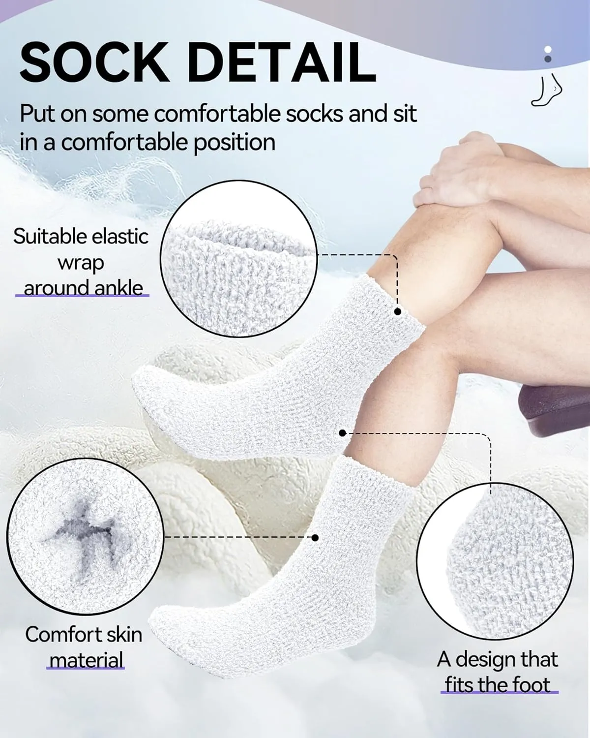 Fuzzy Socks Winter Warm Fluffy Soft Socks for Woman Indoor Christmas Gifts