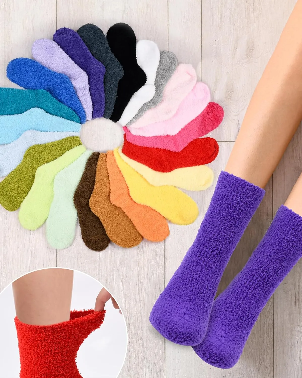 Fuzzy Socks Winter Warm Fluffy Soft Socks for Woman Indoor Christmas Gifts