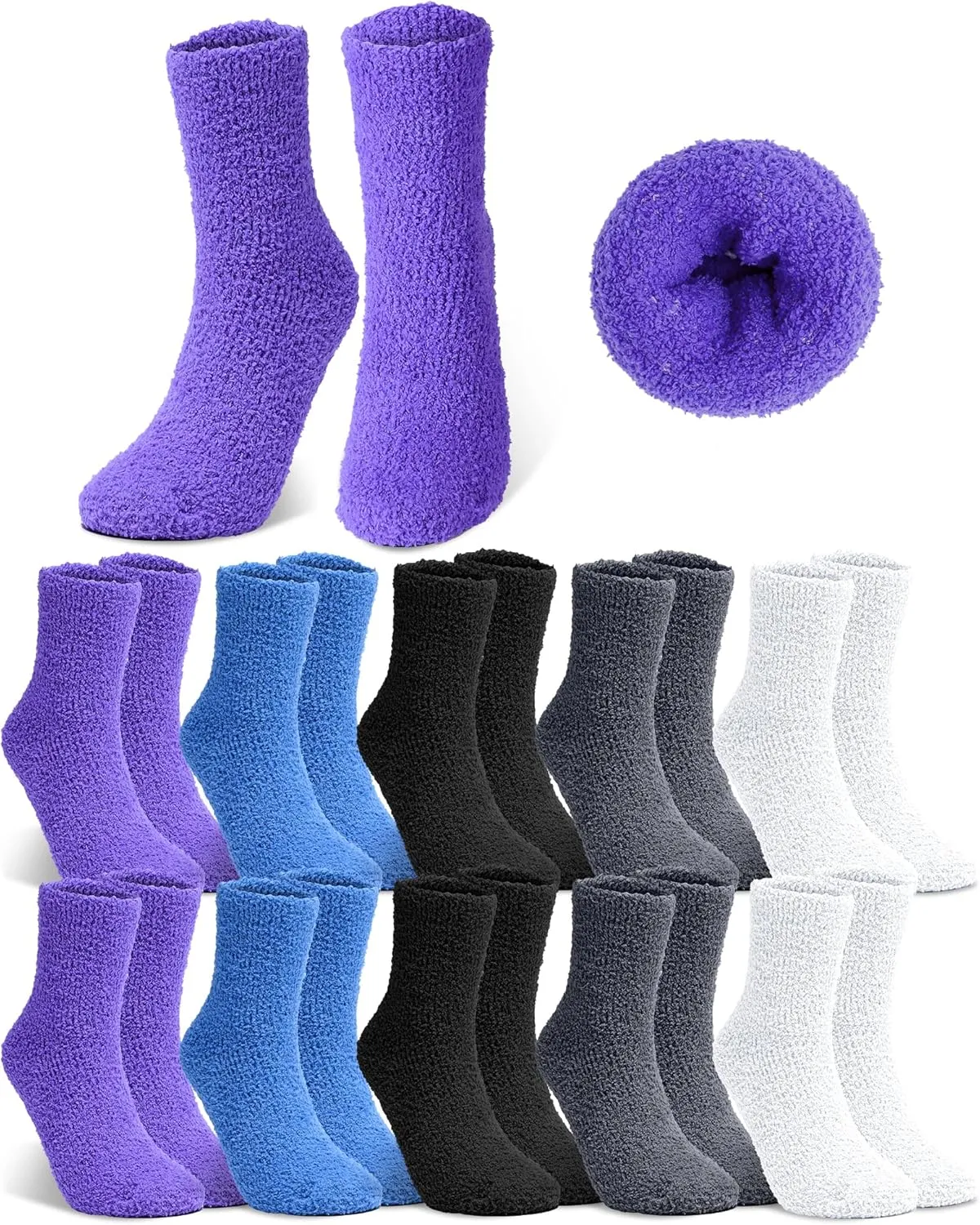 Fuzzy Socks Winter Warm Fluffy Soft Socks for Woman Indoor Christmas Gifts