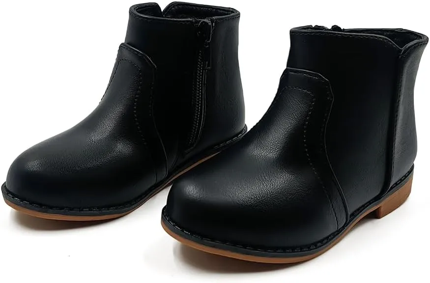 Girls Boots Ankle With Zipper Boots for Girls Short Suede for Toddler/Little Kids