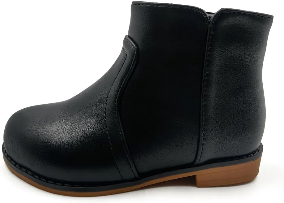 Girls Boots Ankle With Zipper Boots for Girls Short Suede for Toddler/Little Kids