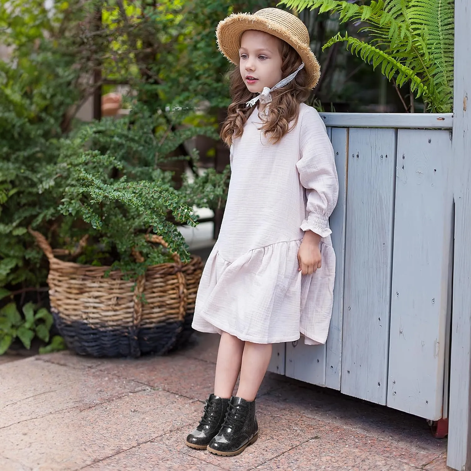 Girls Boots Glitter Dress Boots Cute Princess Shoes for Girl Girls Ankle Boots Toddler/Little Kid
