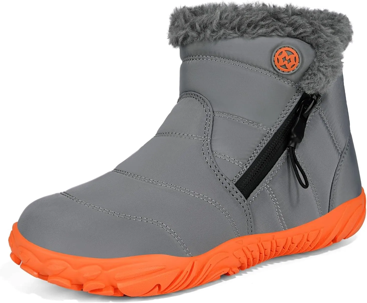 Girls Boys Barefoot Boots Shoes | Minimalist Little Kids/Big Kids Waterproof Ankle Winter Snow Boots | Zero Drop Sole | Wide Toe Box | Slip Resistant