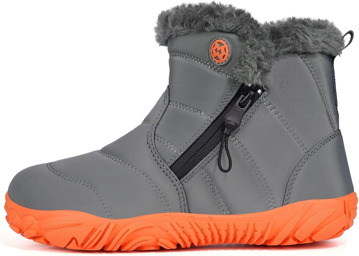 Girls Boys Barefoot Boots Shoes | Minimalist Little Kids/Big Kids Waterproof Ankle Winter Snow Boots | Zero Drop Sole | Wide Toe Box | Slip Resistant