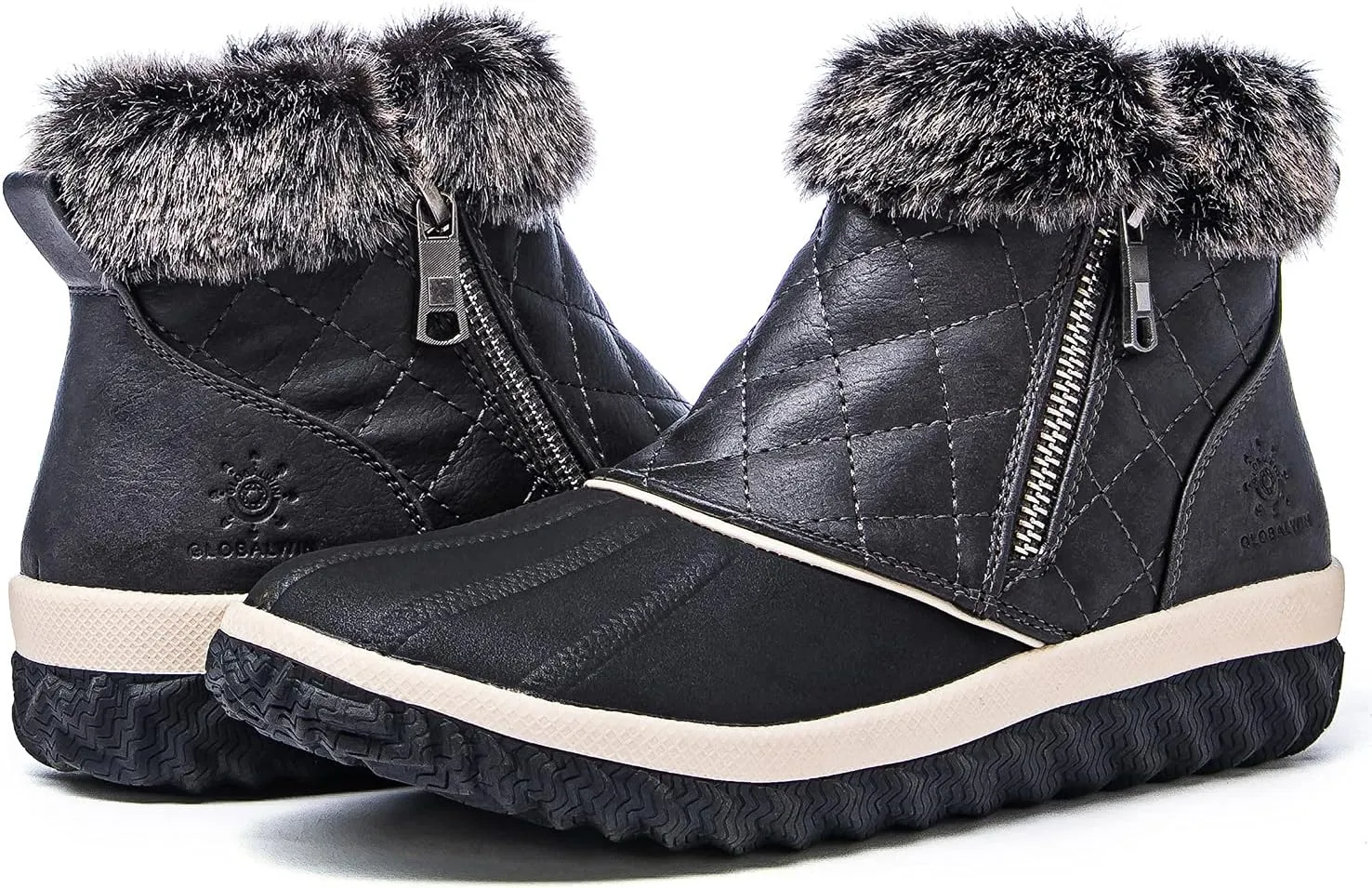 GLOBALWIN Women's Winter Boots Ankle Boots