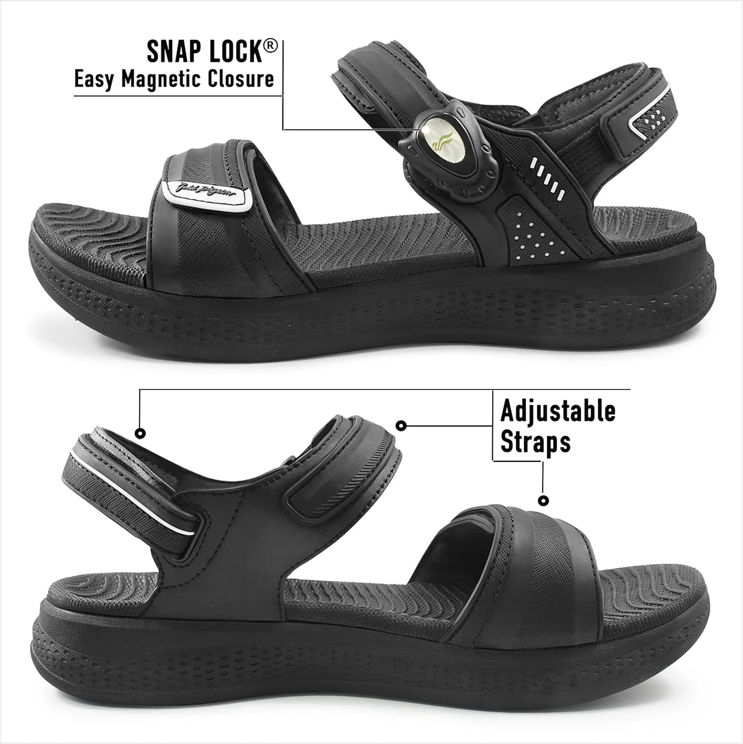 Gold Pigeon Shoes EVA Anti-Fatigue Thick Cushion Sandals Easy SNAP LOCK Closure