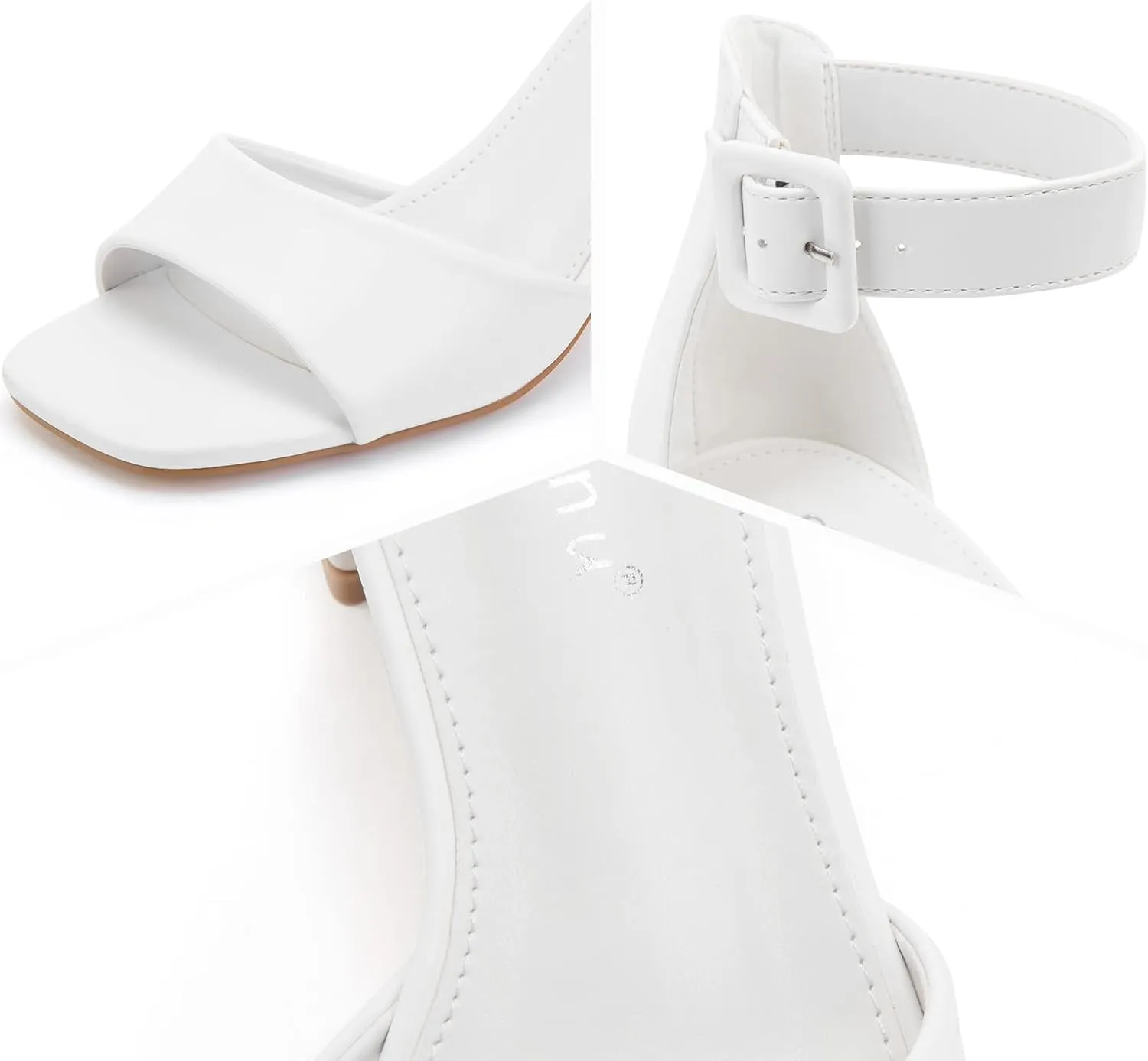 Greatonu Sandals For Women 2025 Women's Ankle Strap Block Heels Dress Shoes Open Toe Heeled Sandals