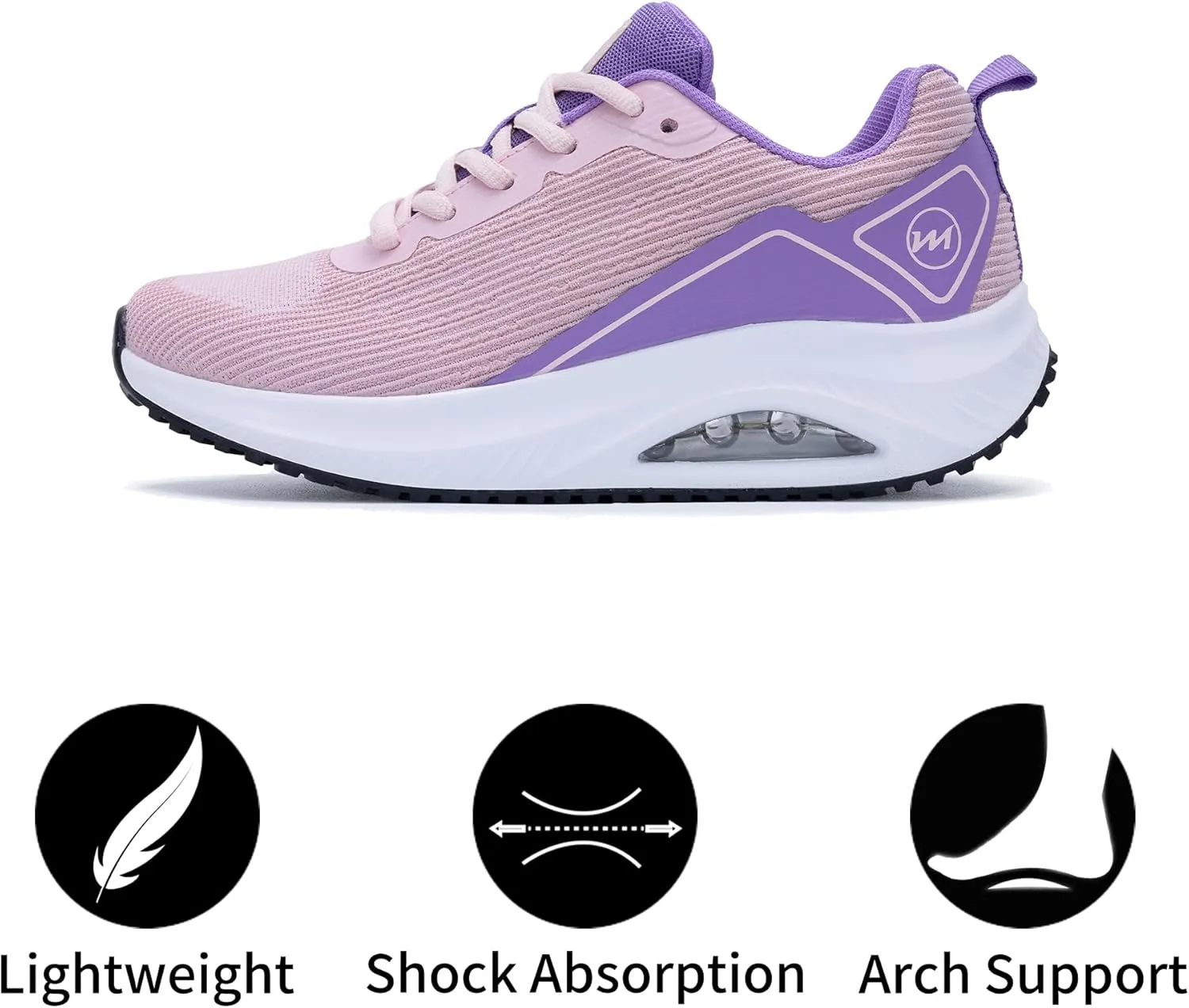 Gyeice Women's Air Walking Shoes Arch Support Orthotic Breathable Tennis Sneakers for Plantar Fasciitis Pain Relief US 5.5-11