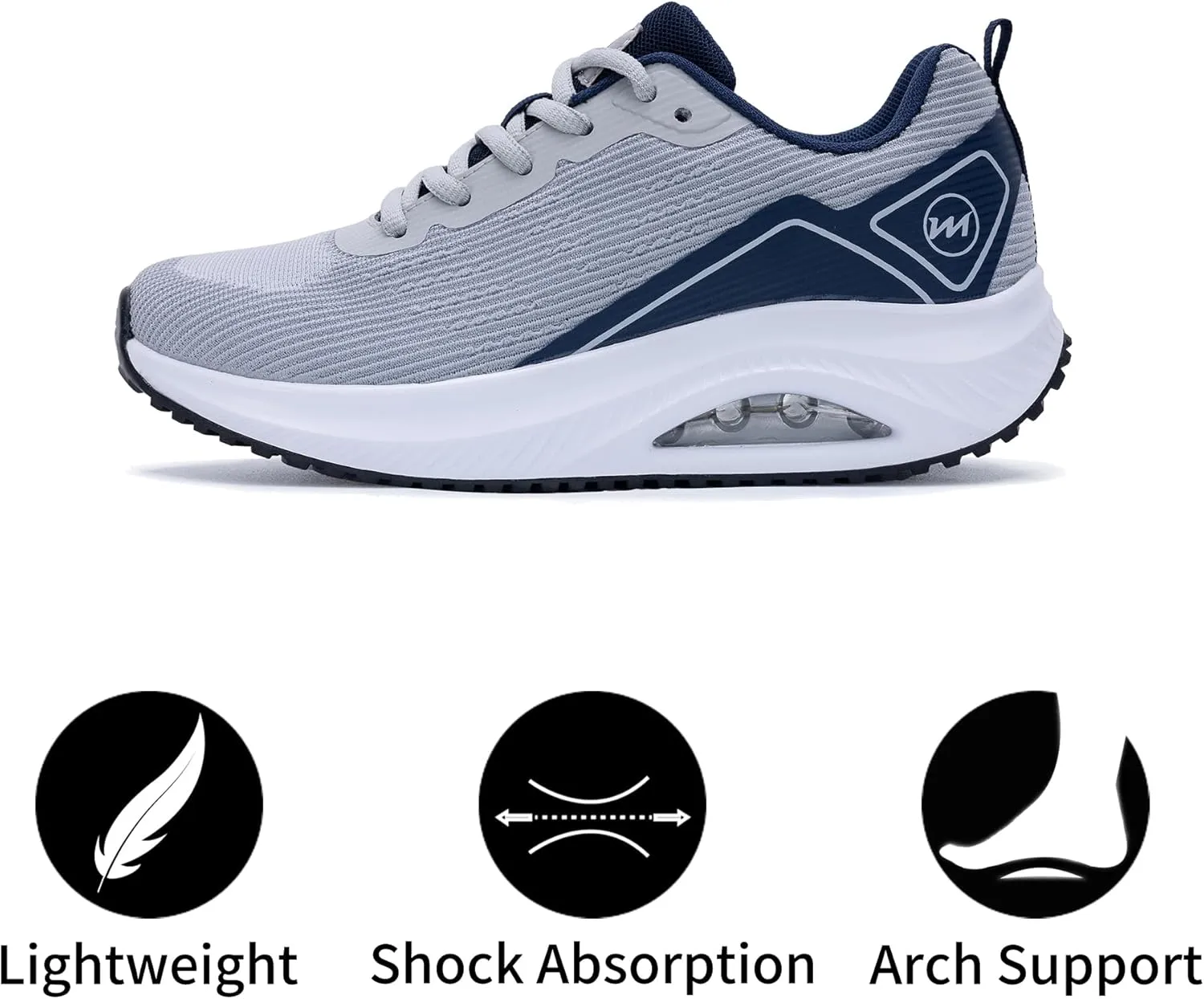 Gyeice Women's Air Walking Shoes Arch Support Orthotic Breathable Tennis Sneakers for Plantar Fasciitis Pain Relief US 5.5-11