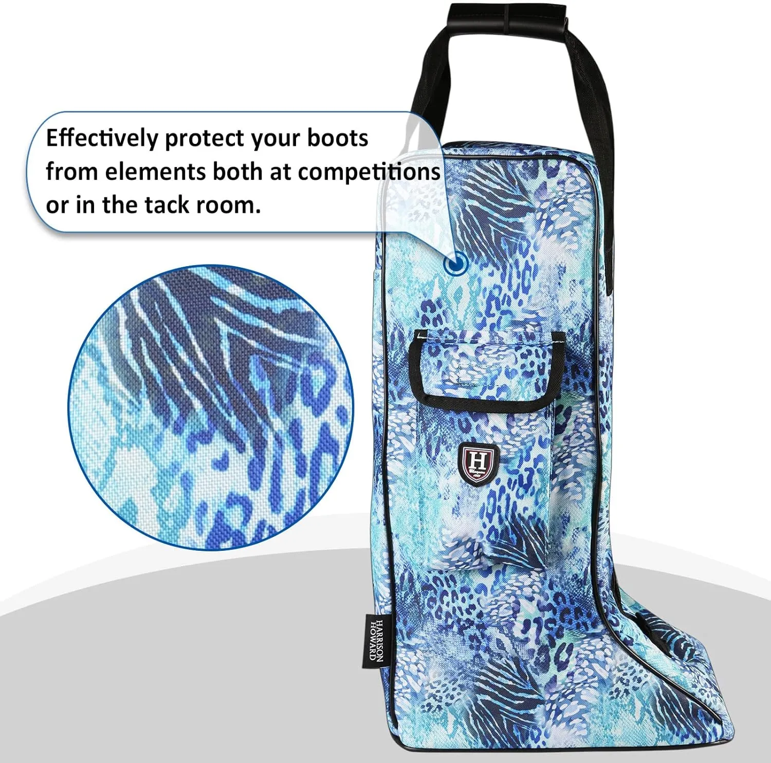Harrison Howard Tall Boot Carry Bag Protect Rider Boots for Shows Competition Travel Long-lasting Boot Bag
