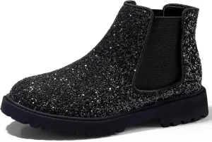 Harvest Land Girl Boots Kids Ankle Boots Warm Side Zipper Boots Low heel Short Booties Winter Snow Boots Anti-Slip Outdoor Shoes for Little Kids/Big Kids