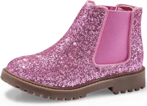 Harvest Land Girl Boots Kids Ankle Boots Warm Side Zipper Boots Low heel Short Booties Winter Snow Boots Anti-Slip Outdoor Shoes for Little Kids/Big Kids