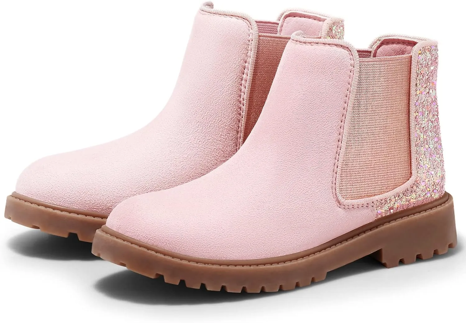 Harvest Land Girl Boots Kids Ankle Boots Warm Side Zipper Low Heel Short Booties Winter Anti-Slip Outdoor Shoes for Little Kids/Big Kids