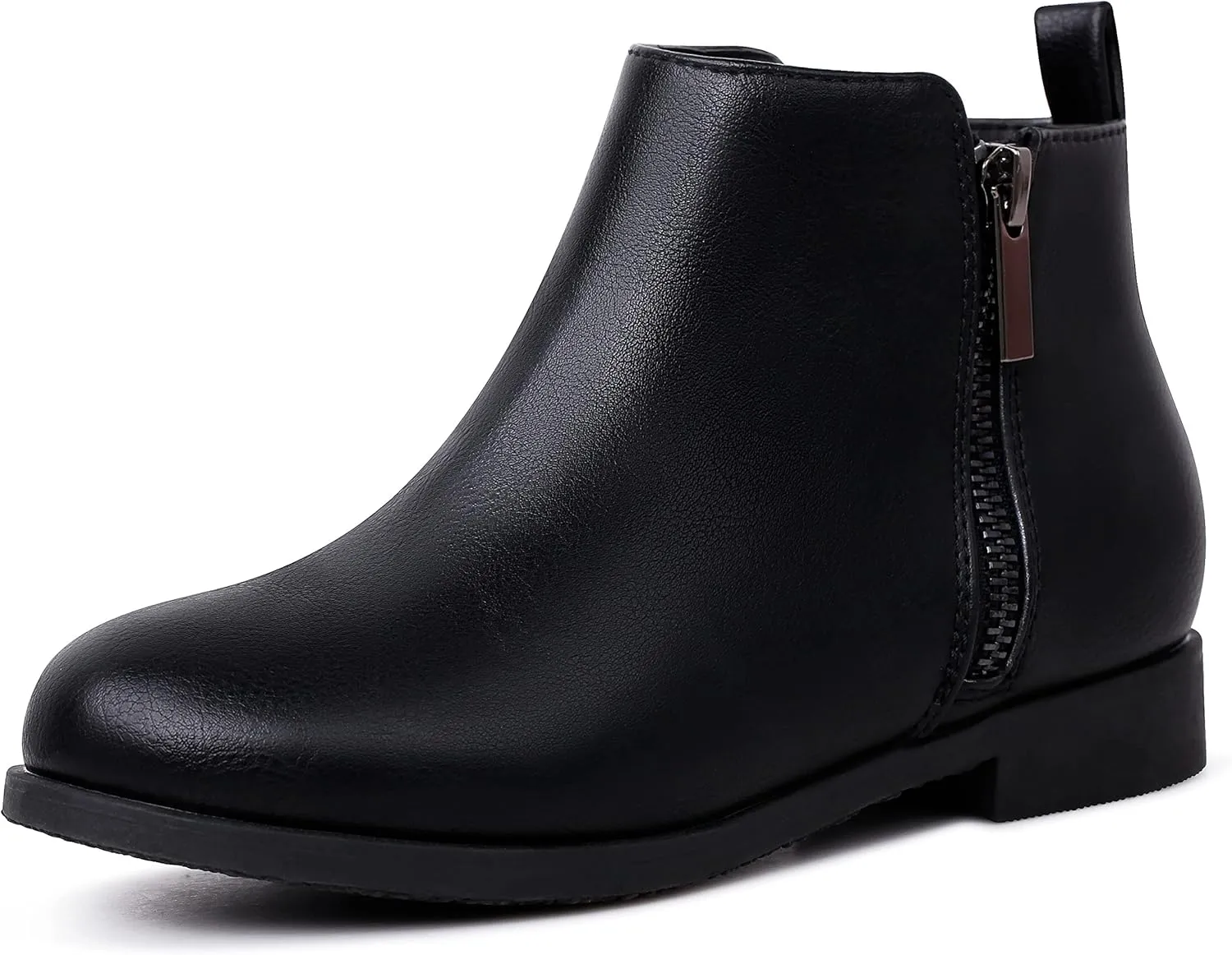 Harvest Land Girl Boots Kids Ankle Boots Warm Side Zipper Low Heel Short Booties Winter Anti-Slip Outdoor Shoes for Little Kids/Big Kids