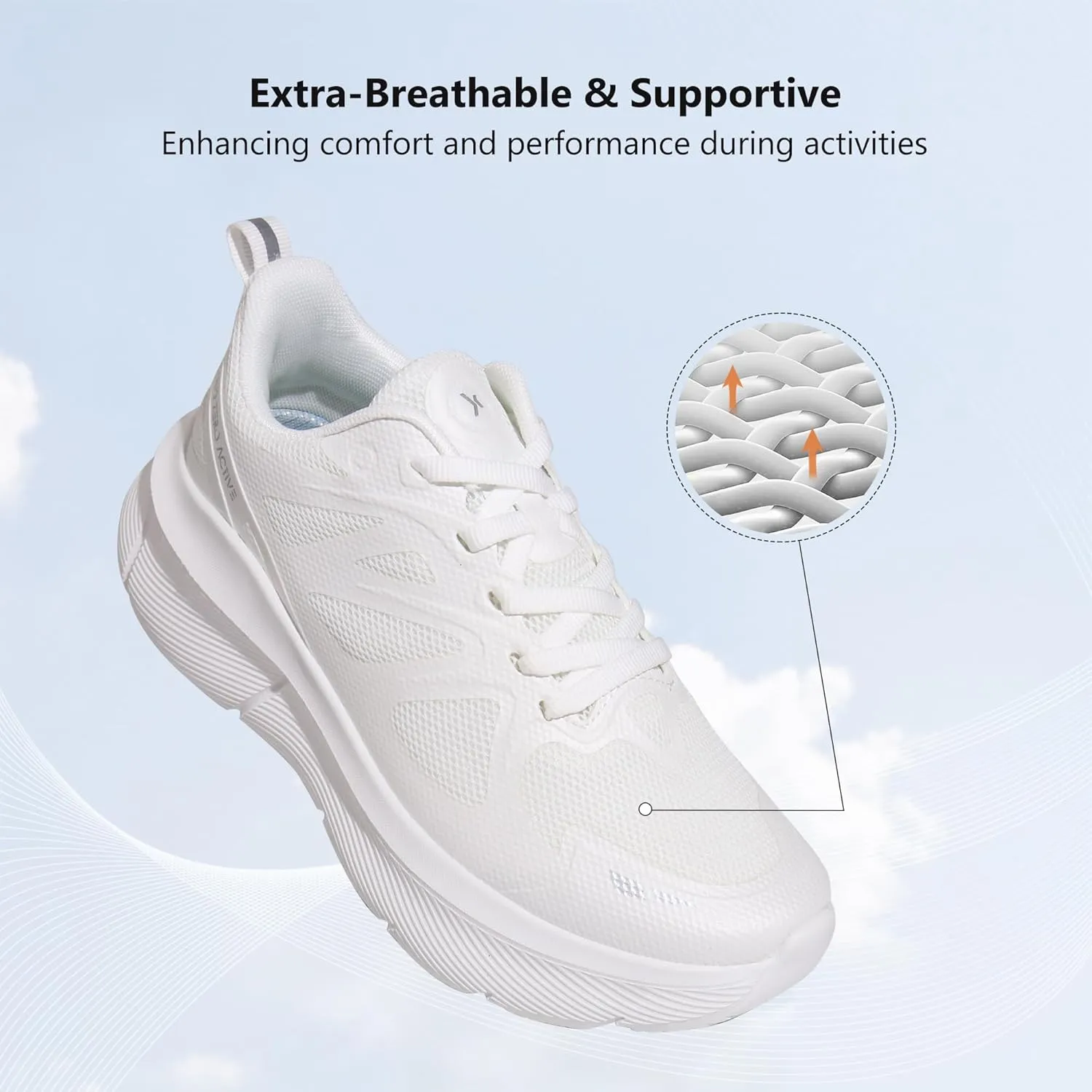 Hawkwell Women's Cloud Zero Active Walking Tennis Cushion Running Shoes Breathable Athletic Gym Workout Jogging Sports Sneakers Non Slip Medical Work Shoes