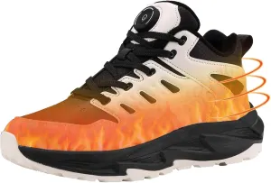Heated Sneakers for Women Men - Rechargeable Electric Heated Shoes with 3 Heating Levels, Waterproof Upper, Non-Slip Rubber Sole, Winter Warmth Footwear for Hiking Outdoor Activities