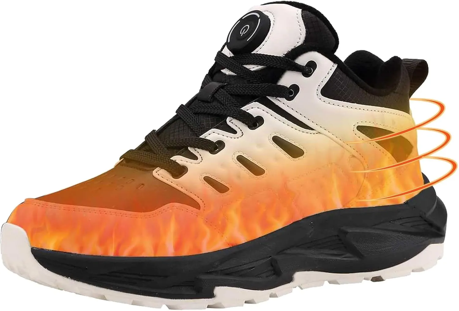 Heated Sneakers for Women Men - Rechargeable Electric Heated Shoes with 3 Heating Levels, Waterproof Upper, Non-Slip Rubber Sole, Winter Warmth Footwear for Hiking Outdoor Activities
