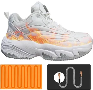 Heated Sports Shoes, Electric Foot Warmer with 4000mAh Battery, USB Rechargeable, Unisex, Black
