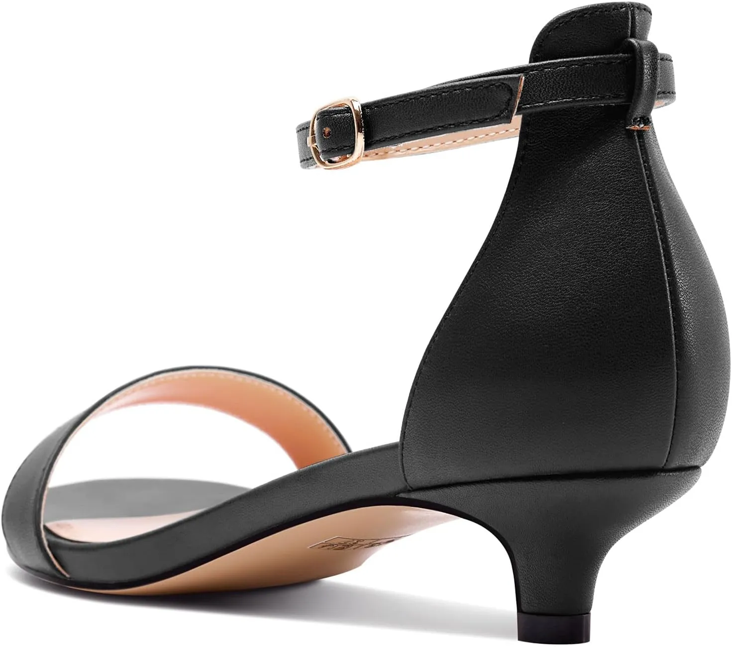 HEUIVZAR Womens Kitten Low Heel Open Toe Ankle Strap Sandals Dress Buckle Office Prom Summer Shoes 1.2 Inches Heels
