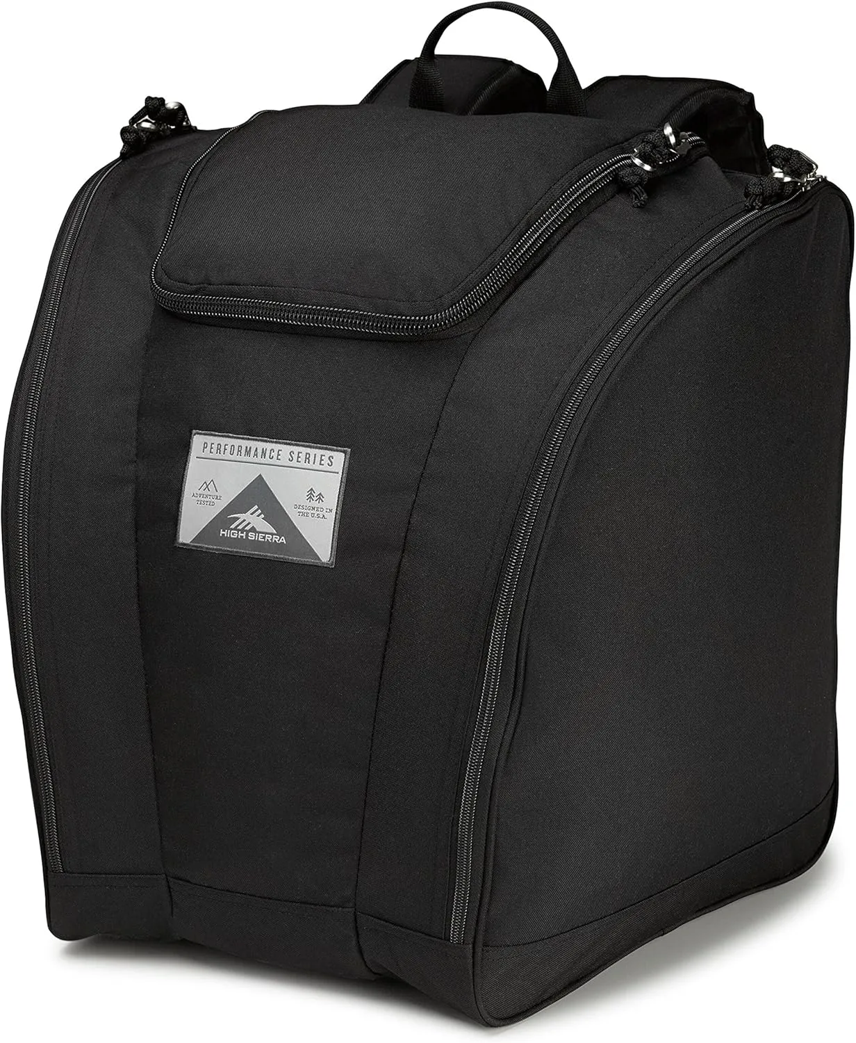 High Sierra Ski/Snowboard Boot Bag Backpack, Black, One Size