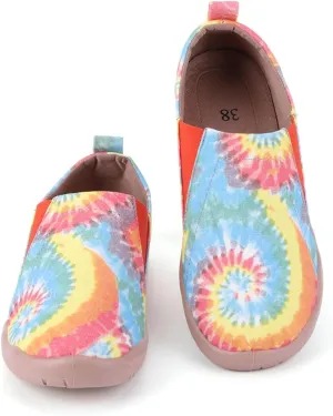 HiGropcore Women's Art Painted Casual Loafers Slip On Canvas Walking Shoes Comfortable Lightweight Ladies Travel Shoes