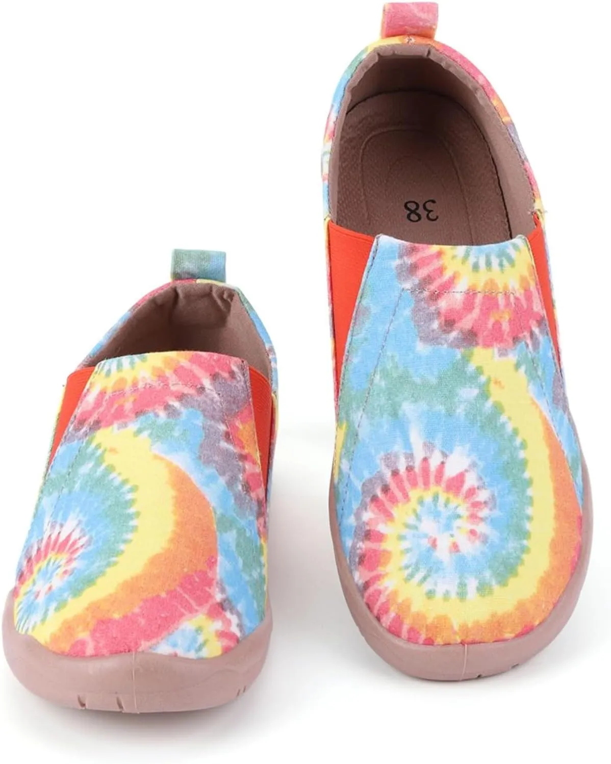 HiGropcore Women's Art Painted Casual Loafers Slip On Canvas Walking Shoes Comfortable Lightweight Ladies Travel Shoes