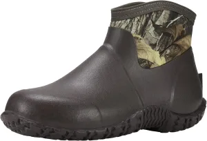 HISEA Men's Rain Boots, Ankle Height Garden Shoes Waterproof Insulated Rubber Neoprene Mud Boots Anti-Slip Outdoor Work Booties for Gardening Farming Camping Fishing and Yard Working