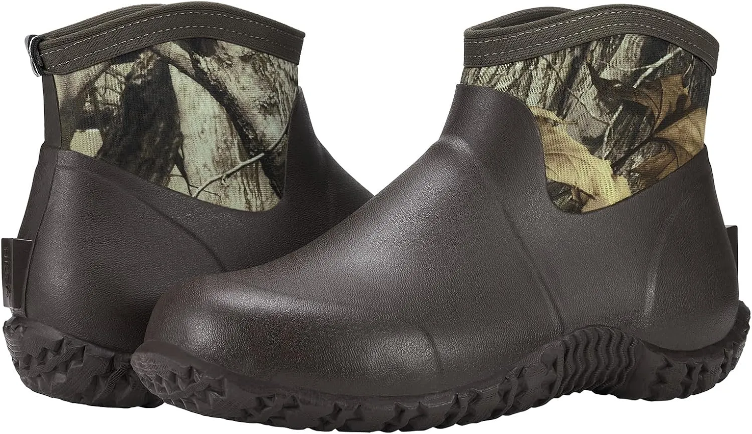 HISEA Men's Rain Boots, Ankle Height Garden Shoes Waterproof Insulated Rubber Neoprene Mud Boots Anti-Slip Outdoor Work Booties for Gardening Farming Camping Fishing and Yard Working