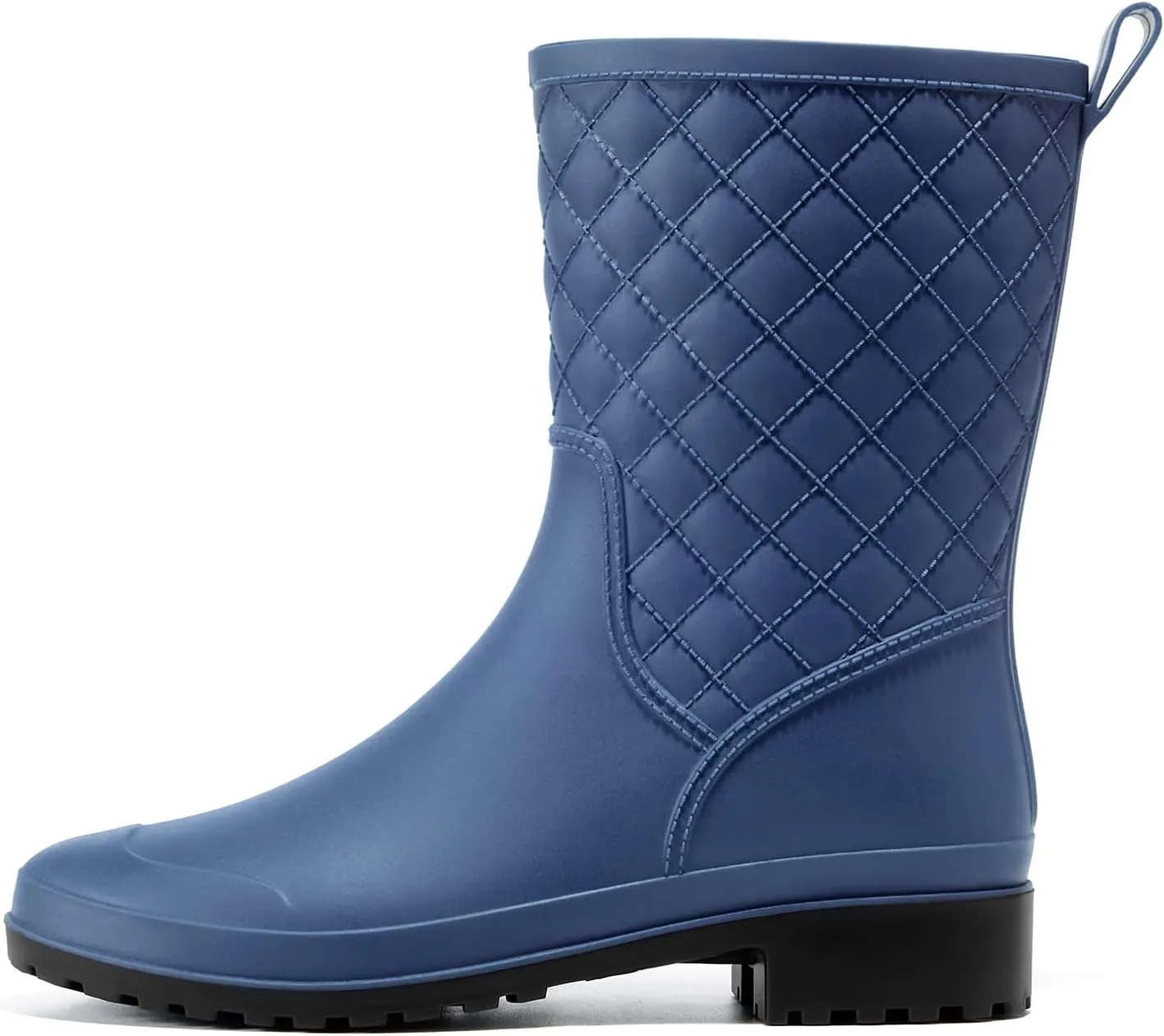 HISEA Rain Boots for Women, Lightweight Fashion Rubber Boots Mid Height Waterproof Garden Shoes Women's Rain Footwear