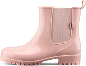 HISEA Short Rain Boots for Women Waterproof Garden Shoes Anti-Slipping Ankle Chelsea Rainboots for Ladies with Comfort Insole Lightweight Stylish Rubber Rain Shoes Outdoor Work Booties