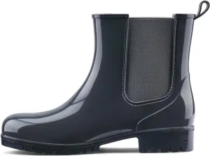 HISEA Short Rain Boots for Women Waterproof Garden Shoes Anti-Slipping Ankle Chelsea Rainboots for Ladies with Comfort Insole Lightweight Stylish Rubber Rain Shoes Outdoor Work Booties