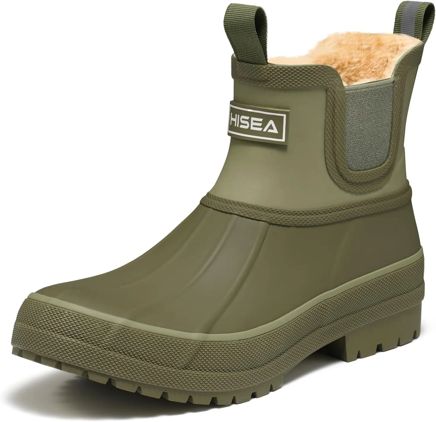 HISEA Women's Saltwater Winter Rain Boots Waterproof Duck Chelsea Lined Outdoor Garden Boot