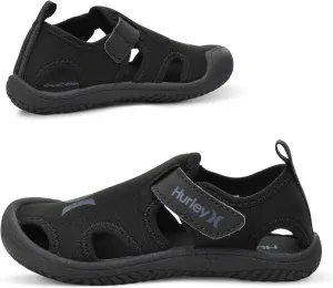 Hurley Kona Toddler Water Shoes - Beach Essentials, Girls and Boys Closed Toe Sandals, Lightweight, Breathable, Kids Water Shoes with Non-Slip Sole and Adjustable Straps, Outdoor Toddler Swim Shoes