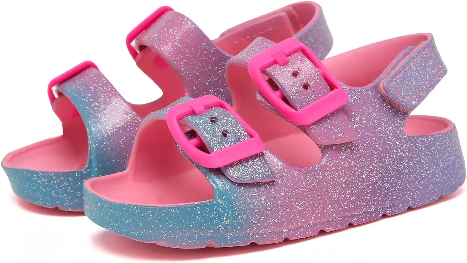INMINPIN Toddler Boys Girls Buckle Sandals Comfort Open Toe Sandal with Adjustable Back Strap