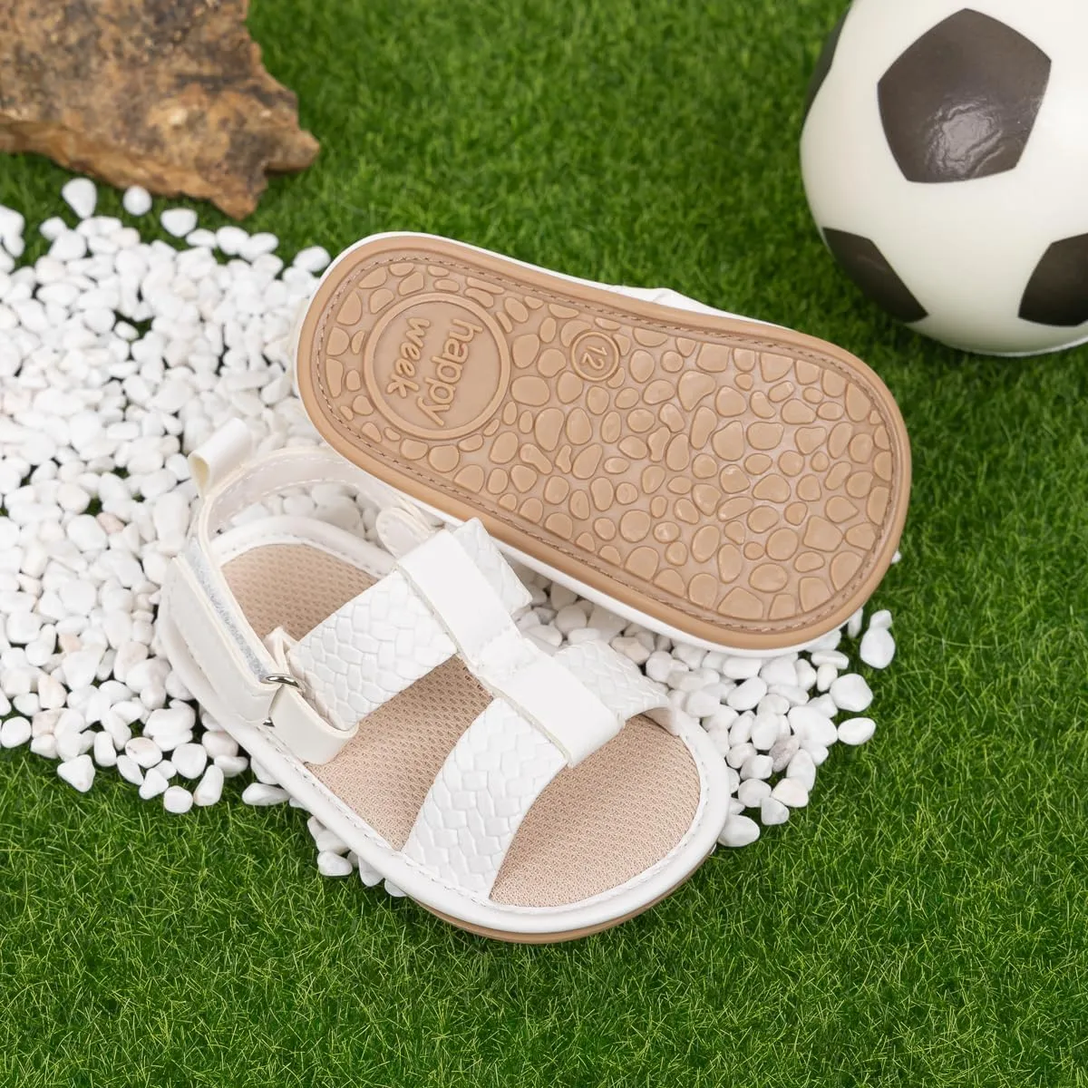 ISINSER Infant Boys Girls Sandals Newborn Closed Toe Summer Outdoor Sandal Baby Nonslip Soft Sole Crib Shoes First Walkers Prewalkers