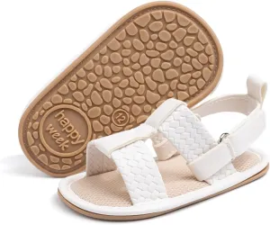 ISINSER Infant Boys Girls Sandals Newborn Closed Toe Summer Outdoor Sandal Baby Nonslip Soft Sole Crib Shoes First Walkers Prewalkers