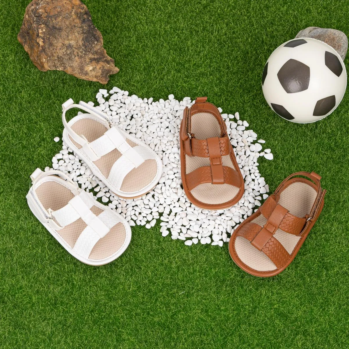 ISINSER Infant Boys Girls Sandals Newborn Closed Toe Summer Outdoor Sandal Baby Nonslip Soft Sole Crib Shoes First Walkers Prewalkers