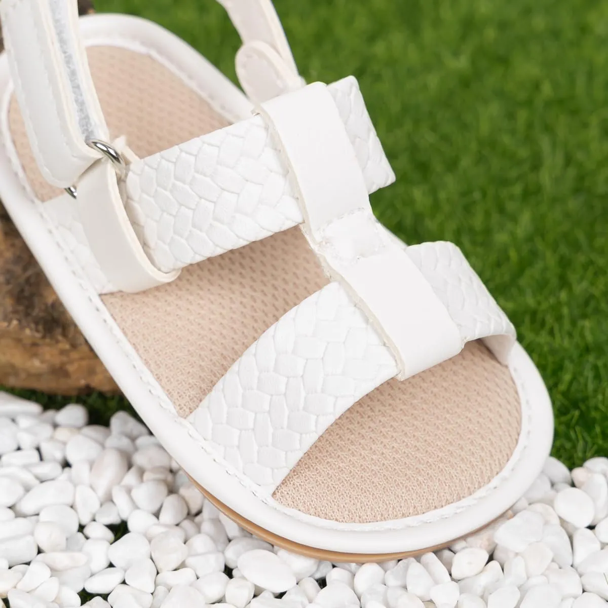 ISINSER Infant Boys Girls Sandals Newborn Closed Toe Summer Outdoor Sandal Baby Nonslip Soft Sole Crib Shoes First Walkers Prewalkers