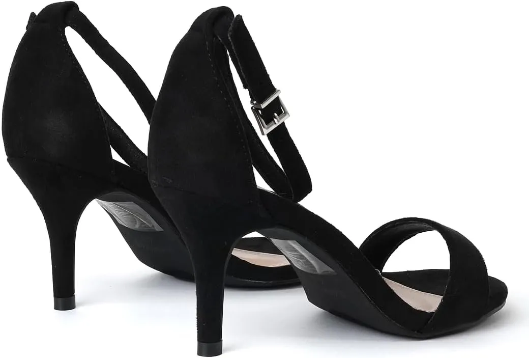 J. Adams Dove Ankle Strap Womens Stiletto For Women Sexy - Open Toe Strappy Heels, Wedding Shoes For Bride, Summer Heels and Bridal Shoes