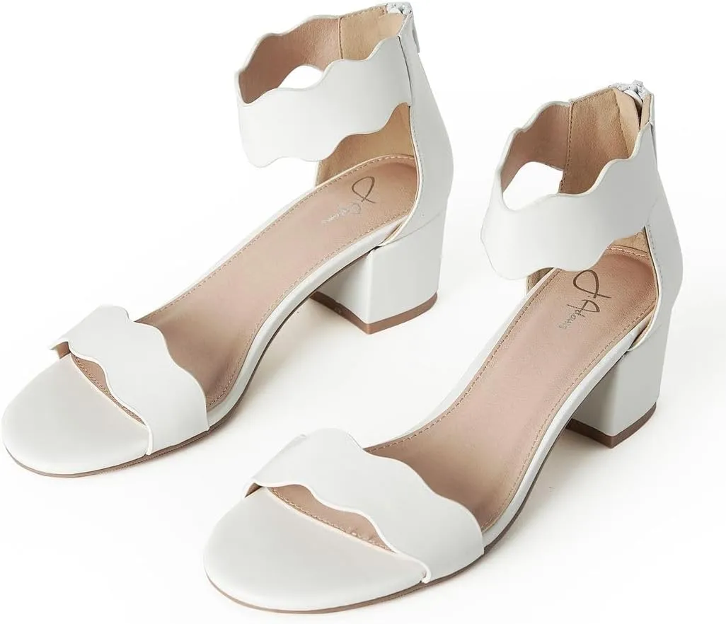 J. Adams Mimi Ankle Strap Kitten Heel Sandal