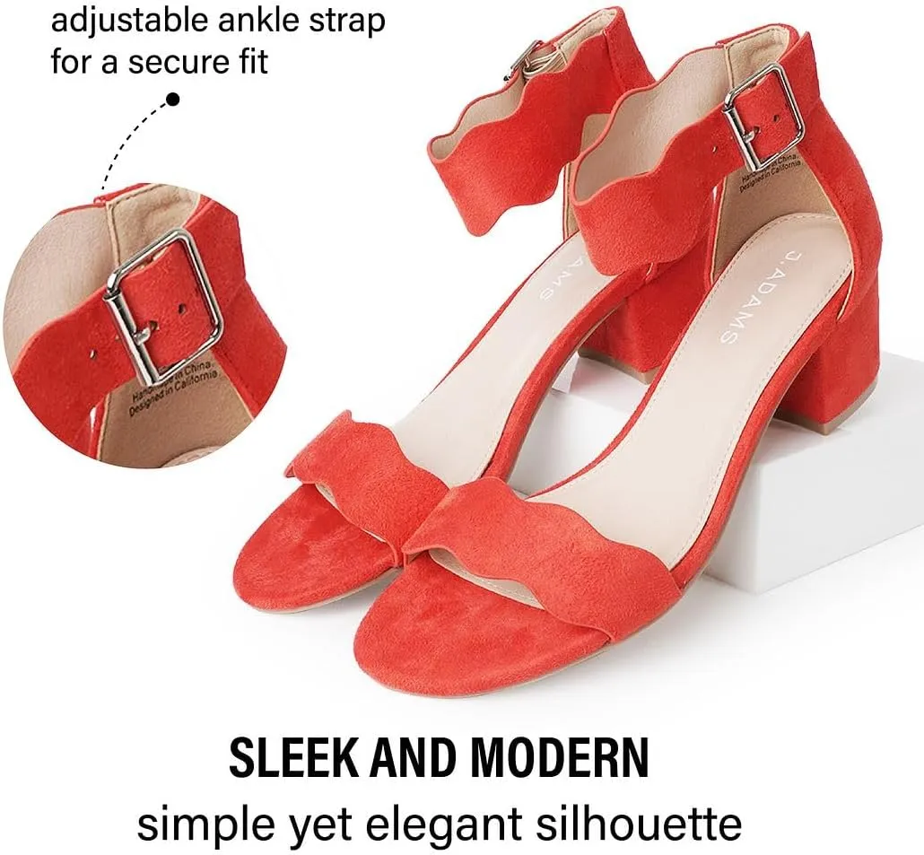 J. Adams Mimi Ankle Strap Kitten Heel Sandal