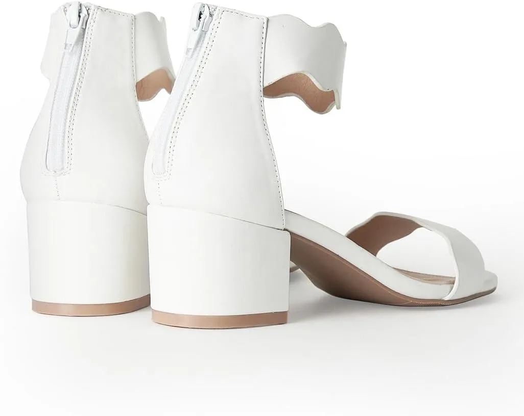 J. Adams Mimi Ankle Strap Kitten Heel Sandal