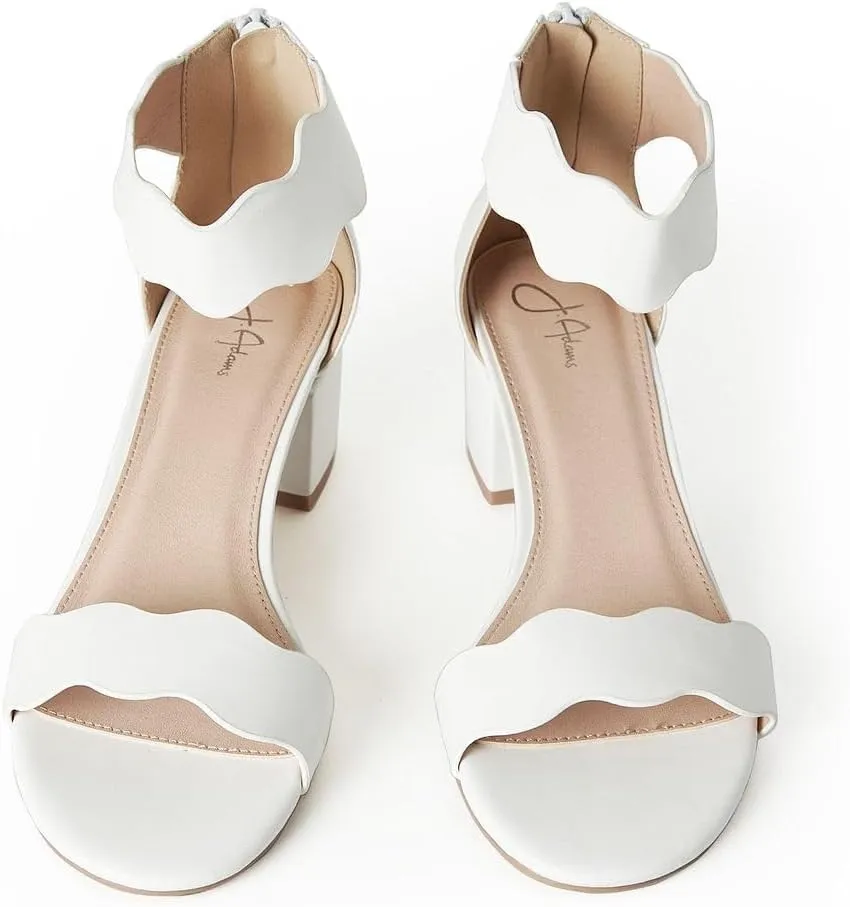 J. Adams Mimi Ankle Strap Kitten Heel Sandal