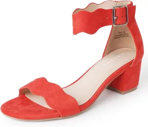 J. Adams Mimi Ankle Strap Kitten Heel Sandal